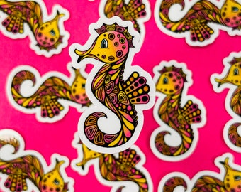 Mini Sadie the Seahorse Sticker (WATERPROOF)