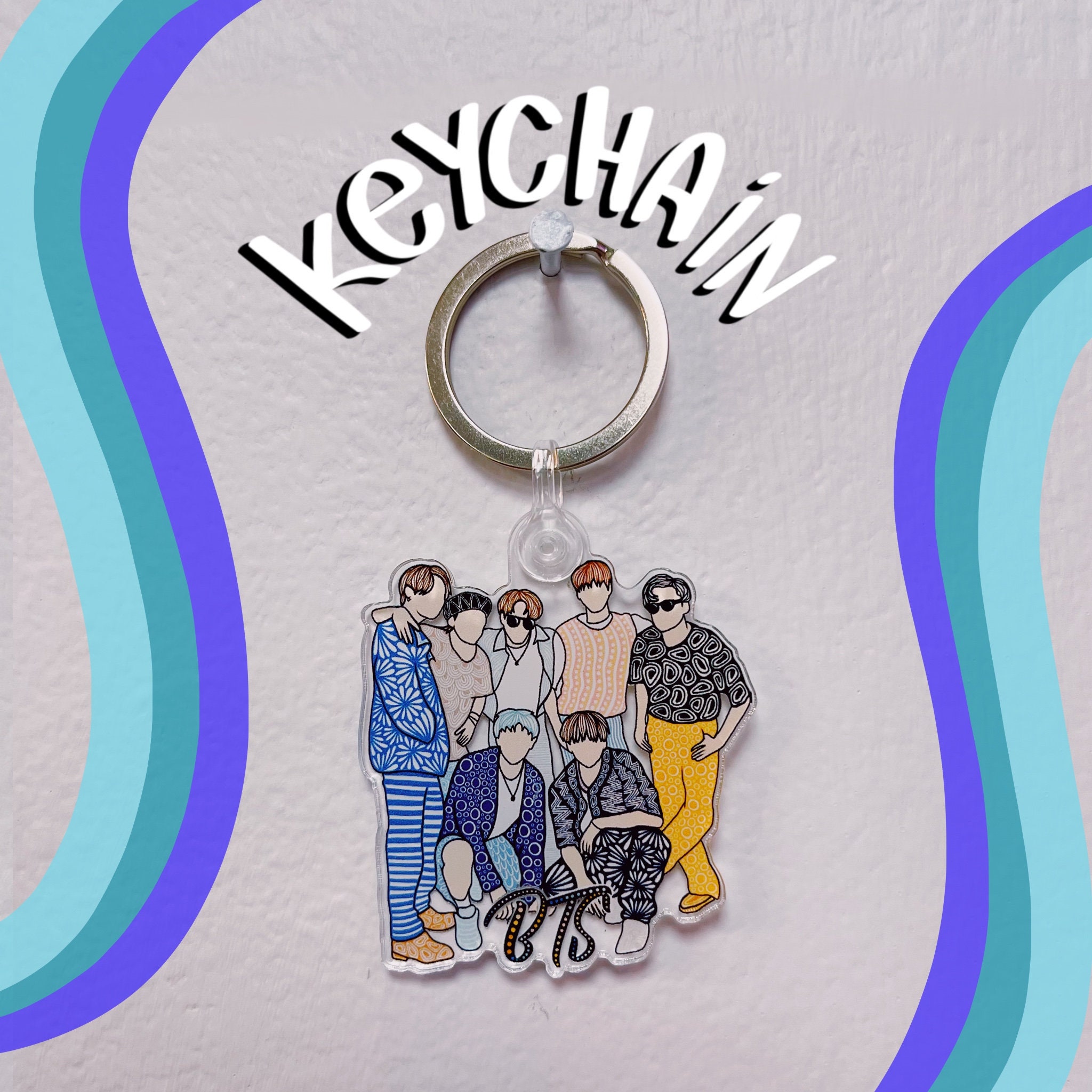 Bts acrylic best sale keychain