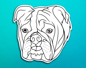 Zion the Dog Simple Line Sticker (WATERPROOF)