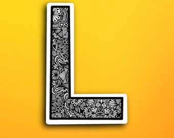 Small Block Letter L Sticker (WATERPROOF)