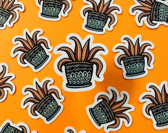 Mini Octopus Cactus Sticker (WATERPROOF)