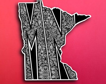 State Minnesota Sticker (WATERPROOF)