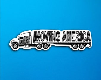 Moving America Sticker (WATERPROOF)