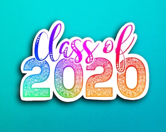 Rainbow Class of 2020 Sticker (WATERPROOF)