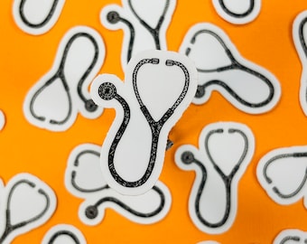 Mini Stethoscope Sticker (WATERPROOF)