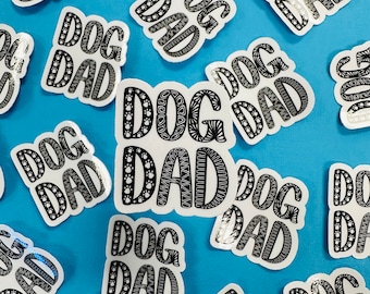 Mini Dog Dad Sticker (WATERPROOF)