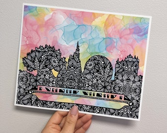 Magical Skyline Print (5 different colors)