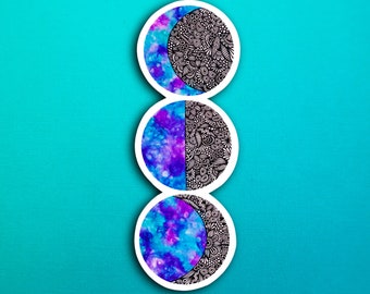 Moon Phases Sticker (WATERPROOF)