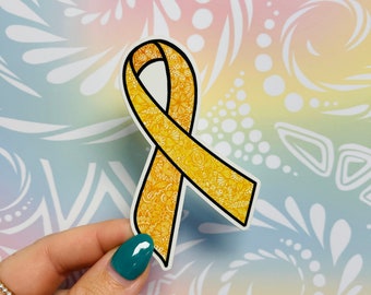 Misprinted Yellow Ribbon Sticker (WATERPROOF)