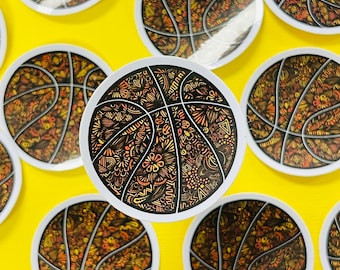 Mini Basketball Sticker (WATERPROOF)