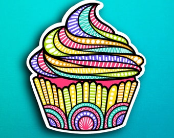 Cupcake Sticker (WATERPROOF)