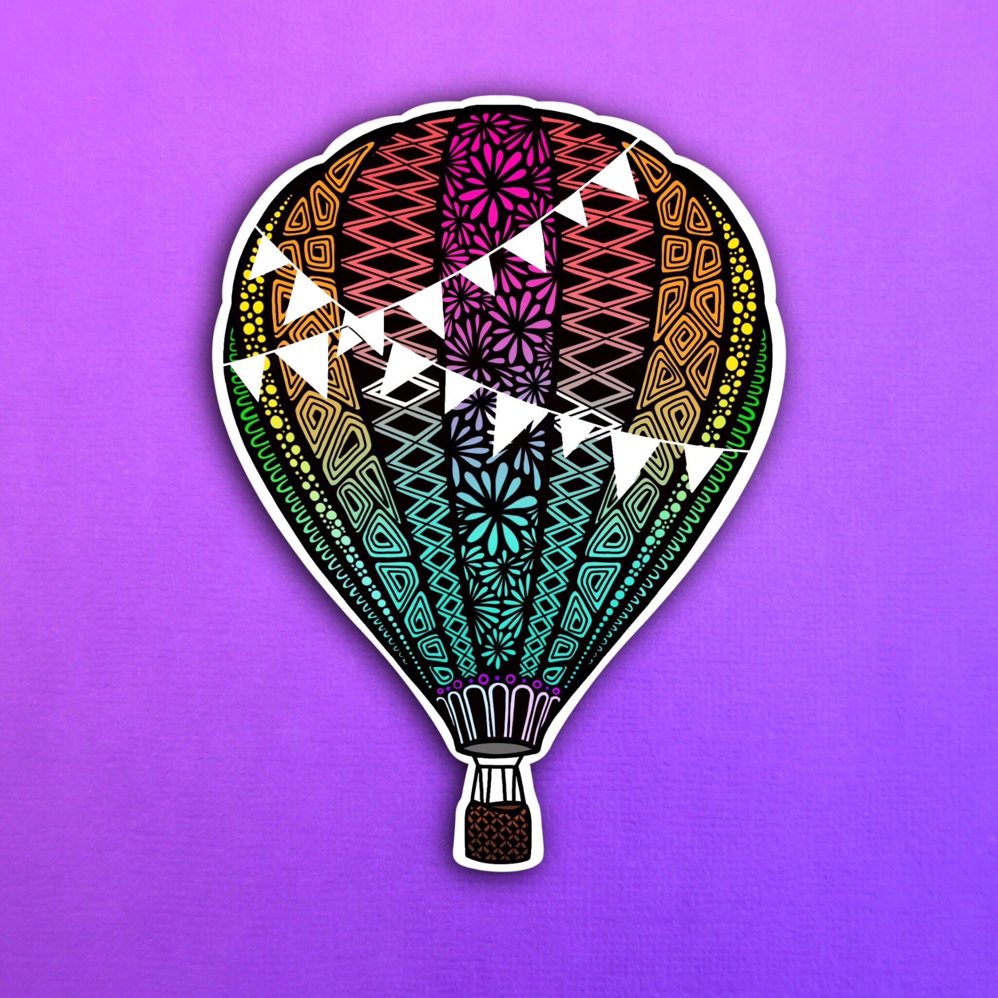Hot Air Balloon Sticker (WATERPROOF)