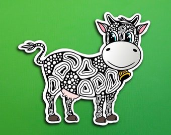 Zenimal - Colton the Cow Sticker (WATERPROOF)