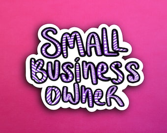 Purple Small Business Owner Sticker (WATERPROOF)