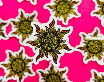 Mini Sun Sticker (WATERPROOF)