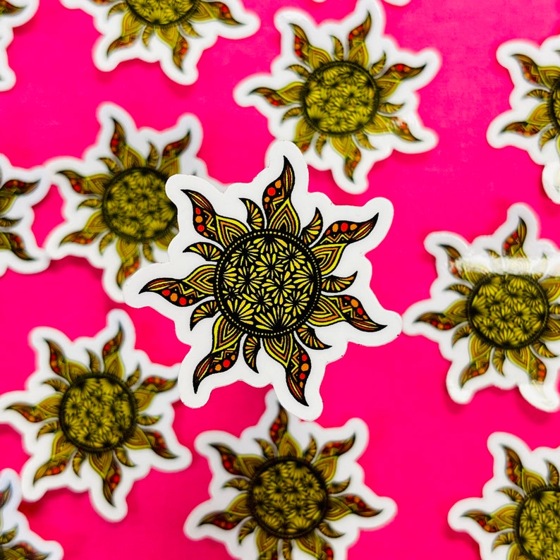 Mini Sun Sticker WATERPROOF image 1