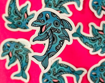 Mini Debbie the dolphin Sticker (WATERPROOF)