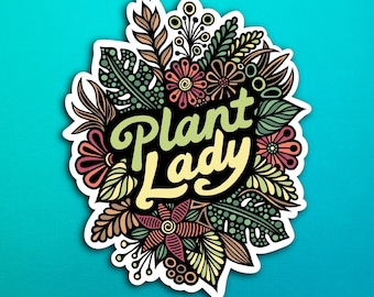 Plant Lady Sticker (WATERPROOF)