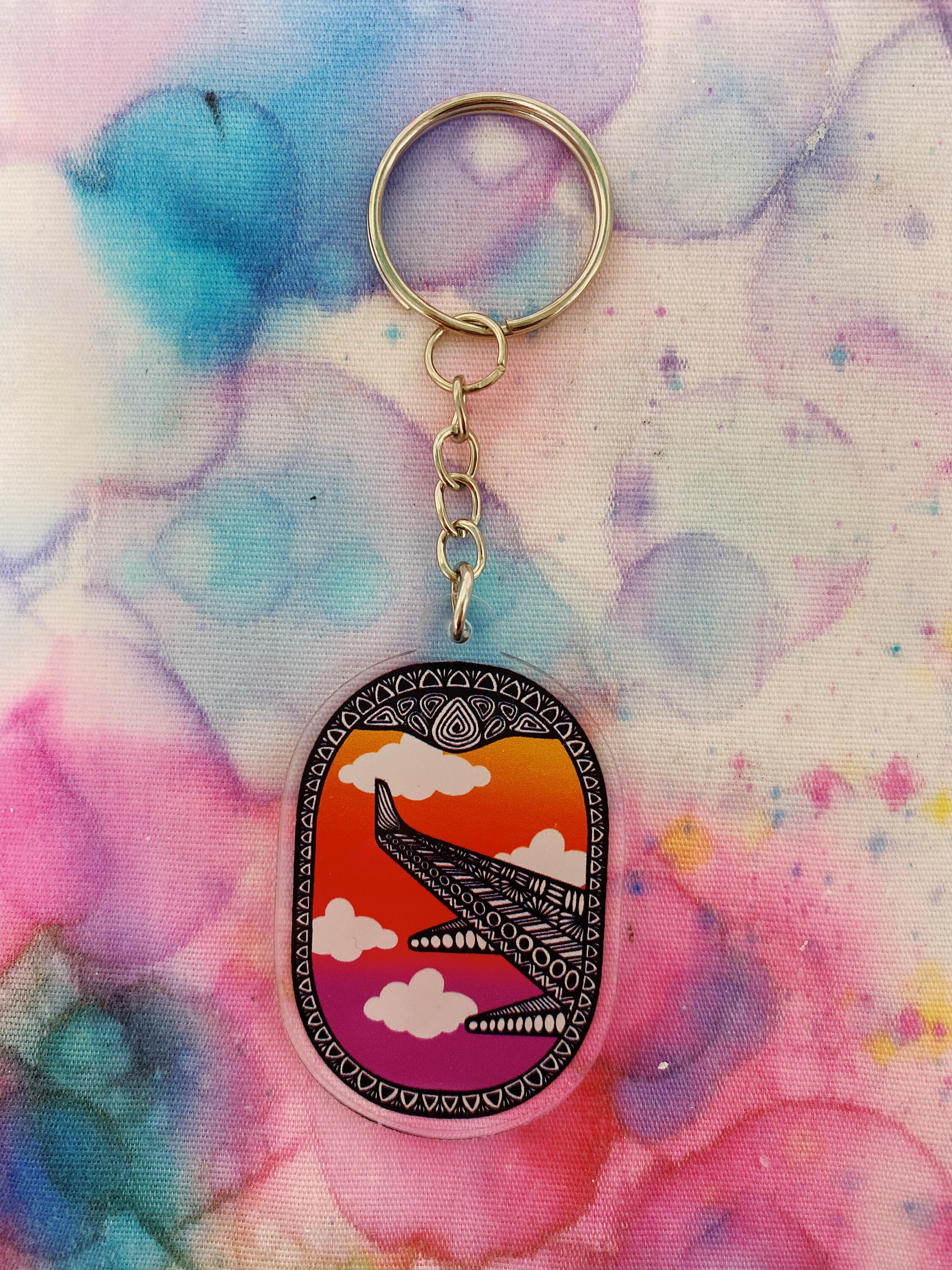 Airplane Window Acrylic Keychain