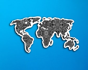 World Map Sticker (WATERPROOF)