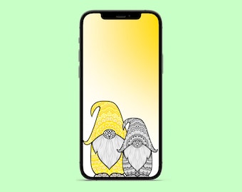 Yellow Gnome Phone Wallpaper