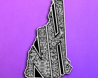 State New Hampshire Sticker (WATERPROOF)