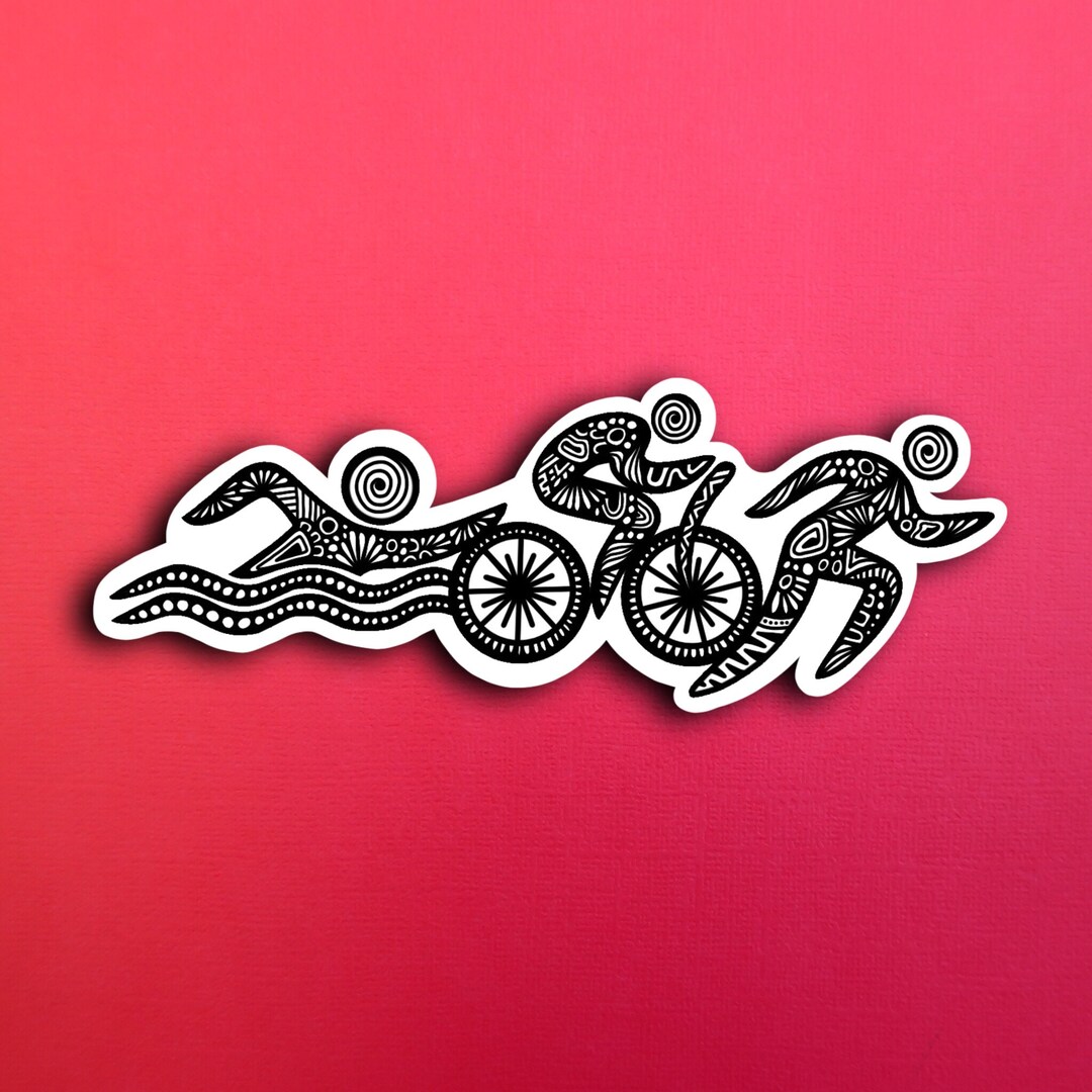 Triathlon Sticker WATERPROOF Etsy