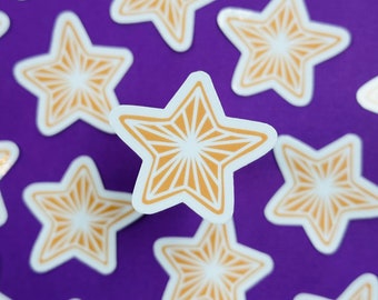 Mini Gingerbread Star Cookie Sticker (WATERPROOF)