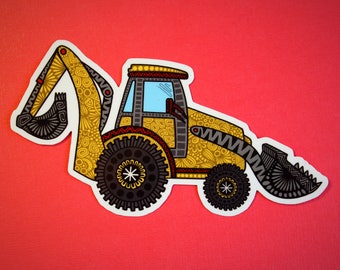 Digger Truck Sticker (WATERPROOF)