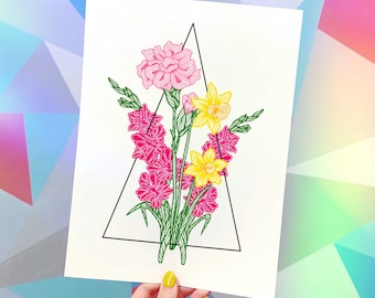 DIGITAL FILE Birth Flower - Single or Multiple