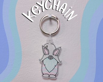 Bunny Gnome Acrylic Keychain