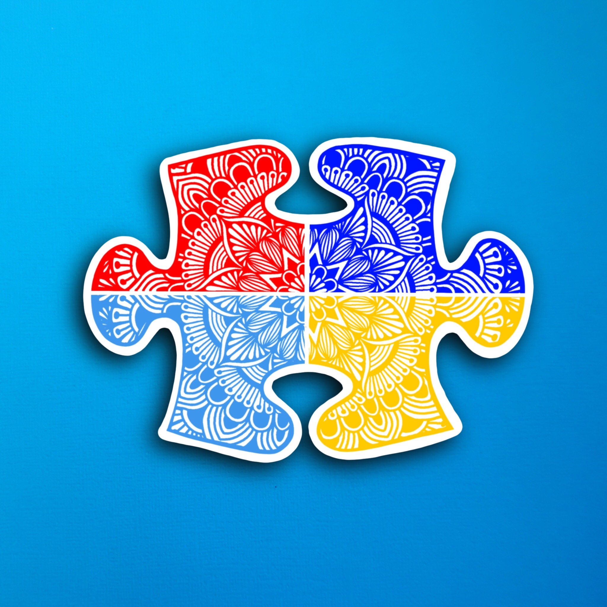 Autism Puzzle Piece Sticker (WATERPROOF)