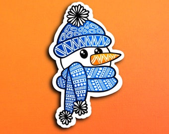 Snowman Head Sticker (WATERPROOF)