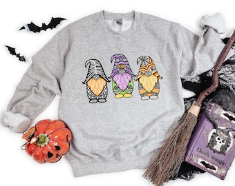 Gray Spooky Gnomes Crewneck!