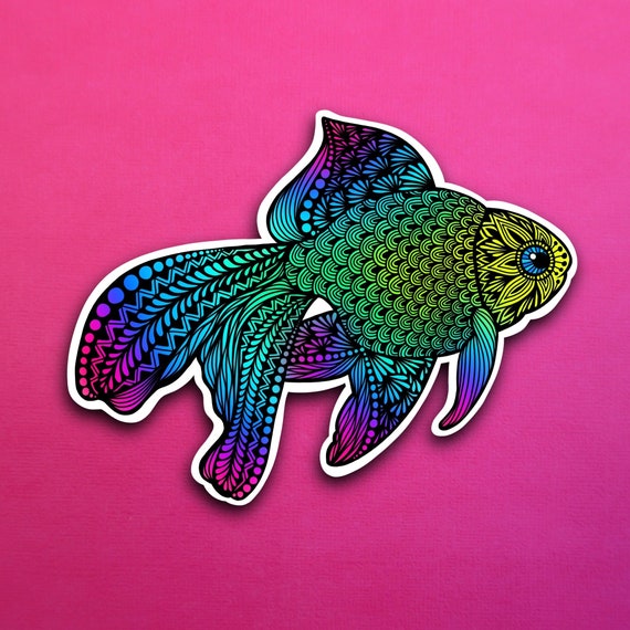 Rainbow Fish Sticker WATERPROOF 