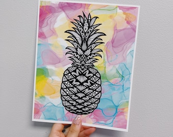 Pineapple Ink Print