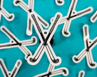 Mini Field Hockey Sticker (WATERPROOF)