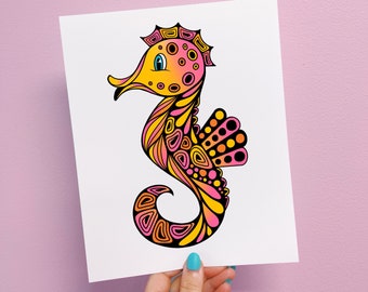 Sadie the Seahorse Print