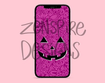 Pink Pumpkin Phone Wallpaper