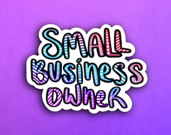 Magenta Small Business Owner Sticker (WATERPROOF)