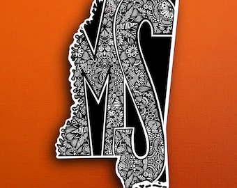 State Mississippi Sticker (WATERPROOF)