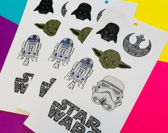 Mini Star Wars Sticker Sheet (WATERPROOF) (WATERPROOF)