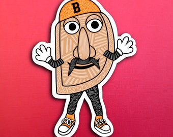 Bacon Burt Pittsburgh Pierogies Sticker (WATERPROOF)