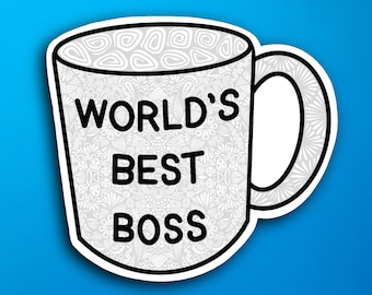 World’s Best Boss Sticker (WATERPROOF)