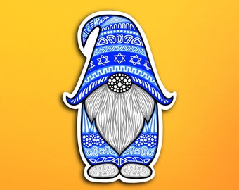 Hanukkah Gnome Sticker (WATERPROOF)