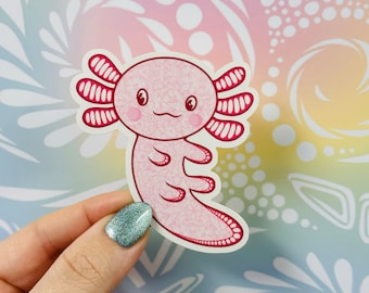 Misprinted Axolotl Sticker (WATERPROOF)