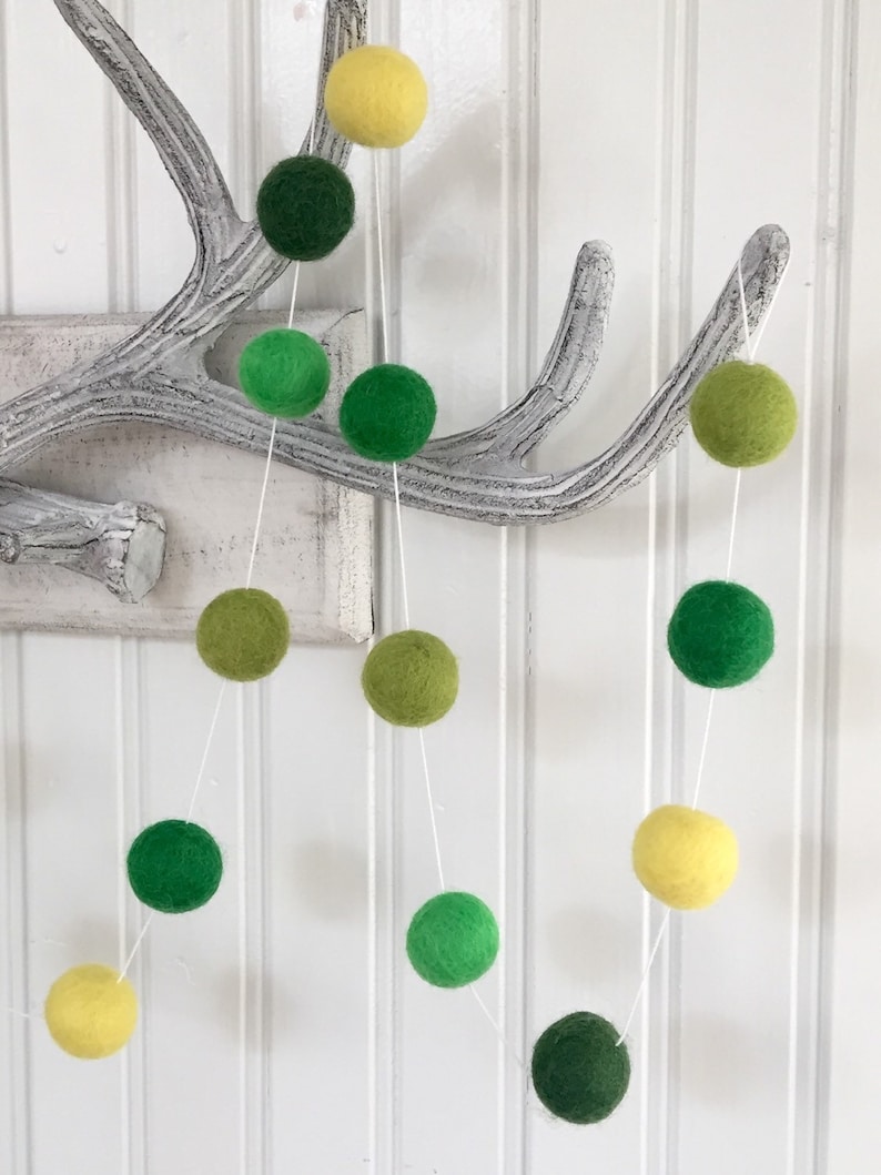 CUSTOM Felt Ball Garland Pom Pom Garland Playroom Decor Etsy
