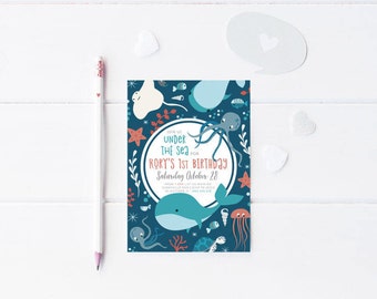 ocean invitation etsy