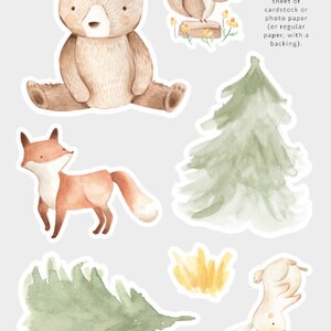 Woodland Cake Toppers, INSTANT DIGITAL DOWNLOAD, Printable Wild One ...