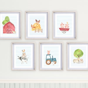 Farm Animals Nursery Art PRINTABLE 8x10 Boy's - Etsy